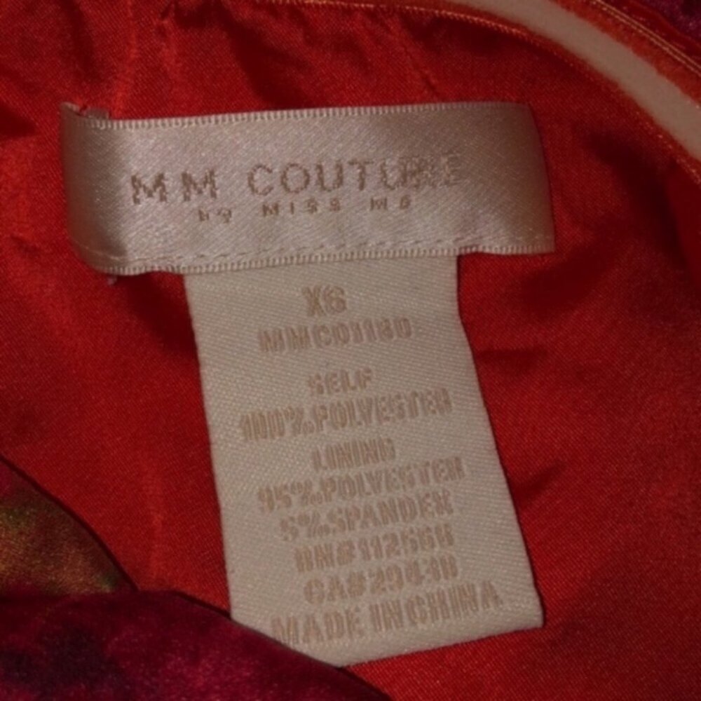 ❣️MM COUTURE❣️PRINTED STRAPLESS DRESS❣️ - Picture 7 of 8